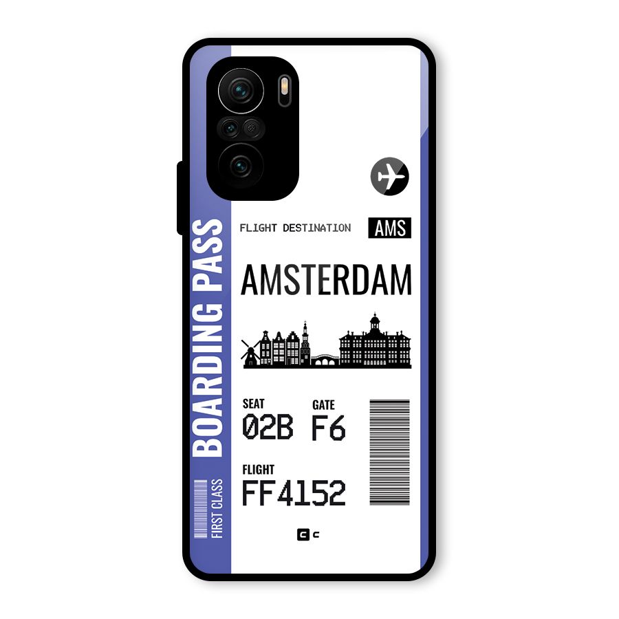 Amsterdam Boarding Pass Glass Back Case for Mi 11X Pro