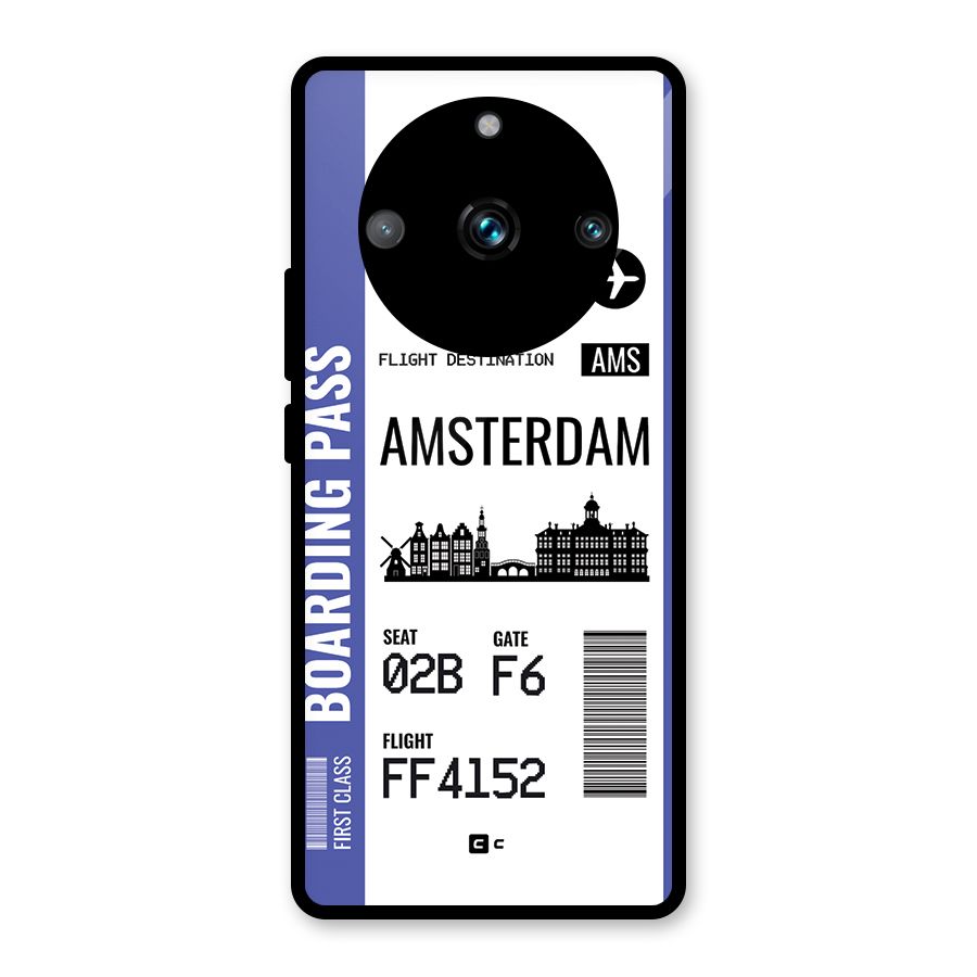 Amsterdam Boarding Pass Glass Back Case for Realme 11 Pro Plus