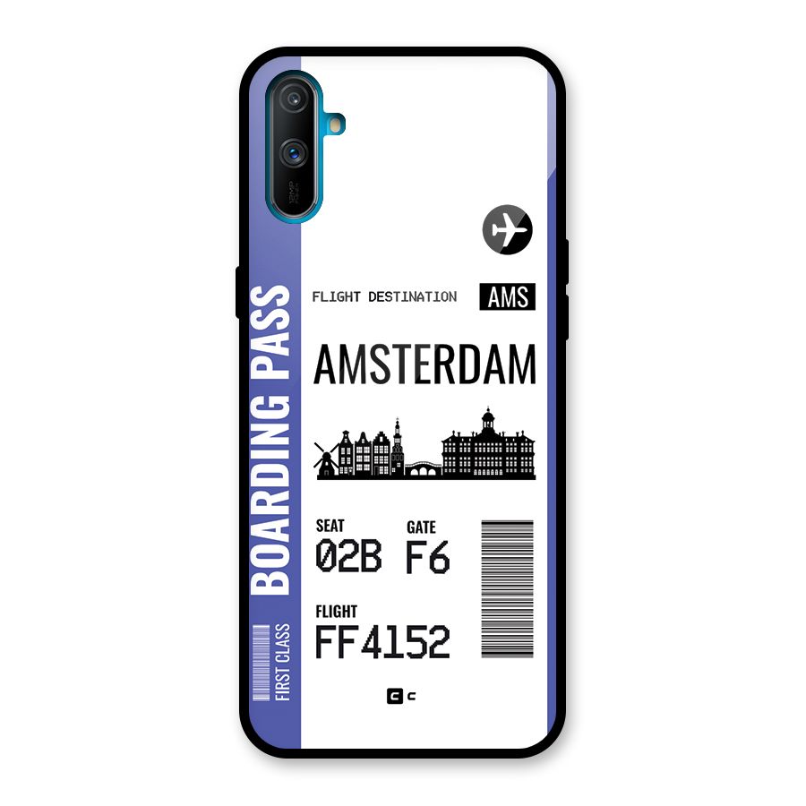 Amsterdam Boarding Pass Glass Back Case for Realme C3