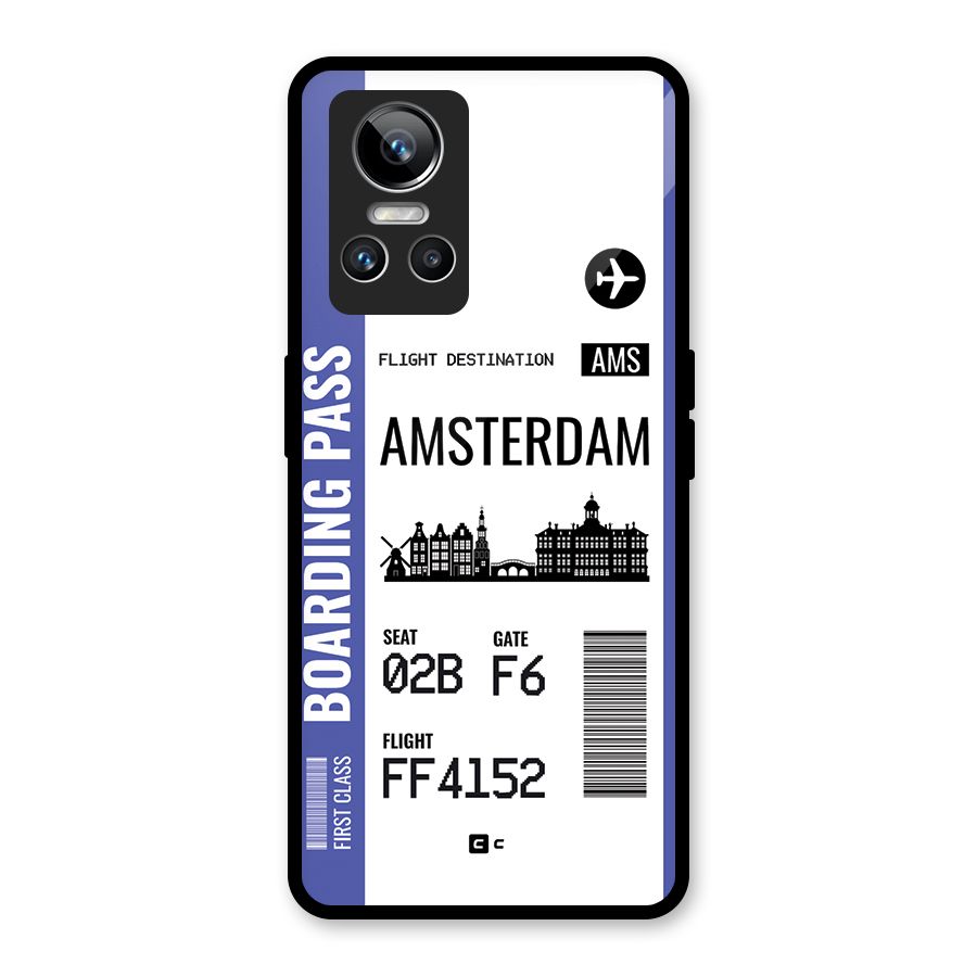 Amsterdam Boarding Pass Glass Back Case for Realme GT Neo 3