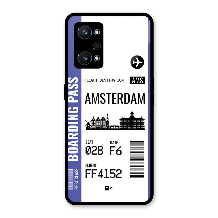 Amsterdam Boarding Pass Glass Back Case for Realme GT Neo 3T
