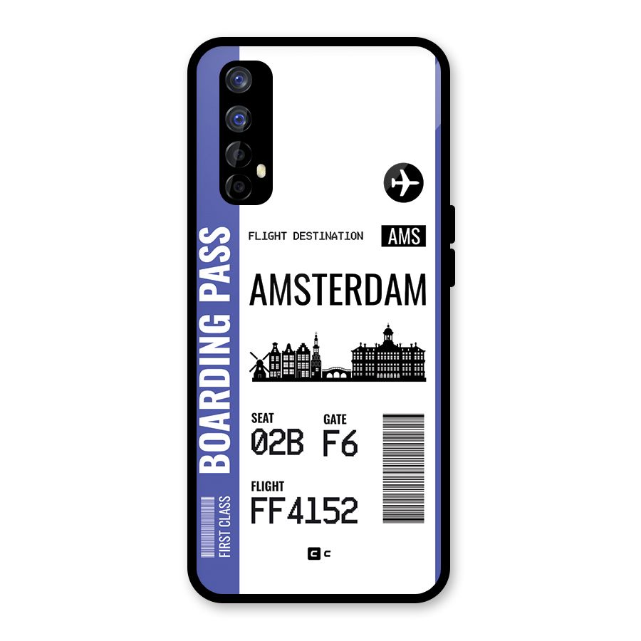 Amsterdam Boarding Pass Glass Back Case for Realme Narzo 20 Pro