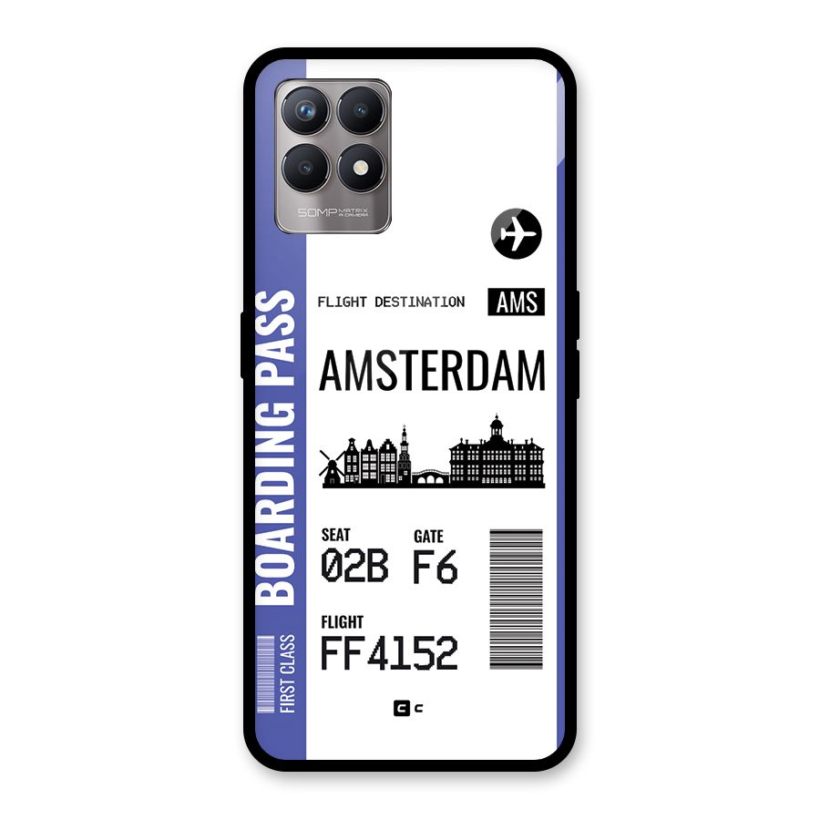 Amsterdam Boarding Pass Glass Back Case for Realme Narzo 50