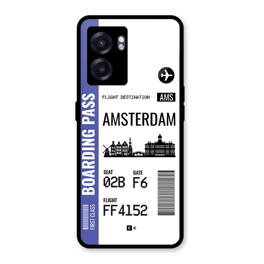 Amsterdam Boarding Pass Glass Back Case for Realme Narzo 50 5G