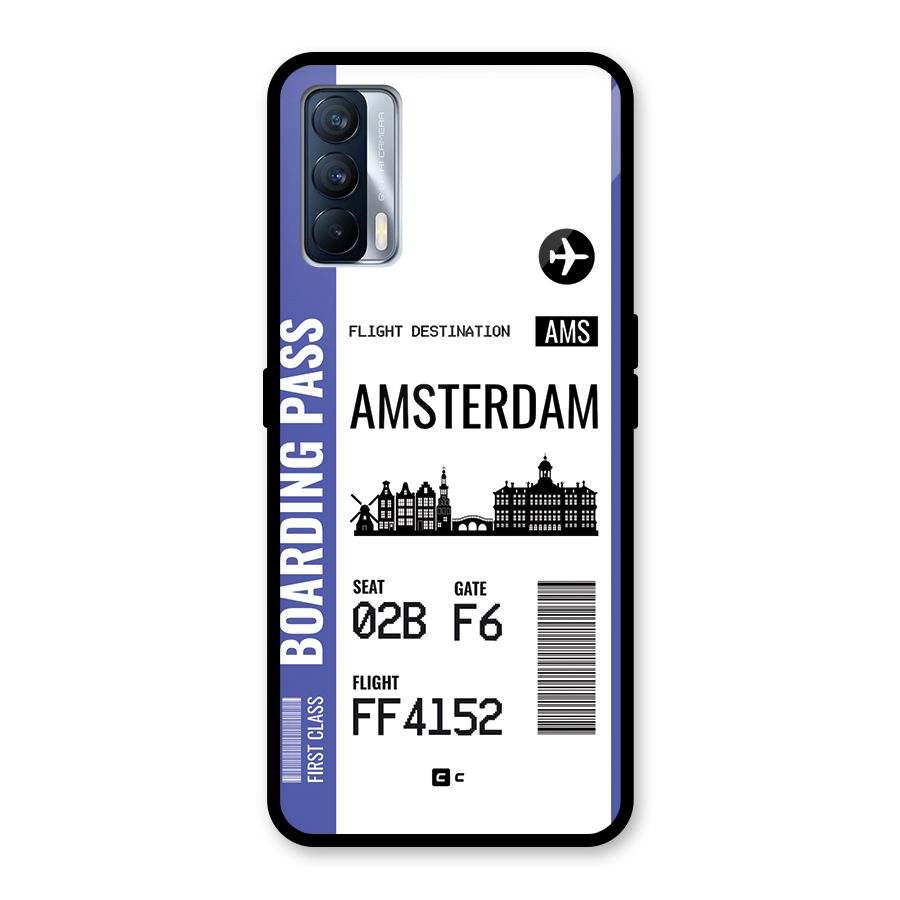 Amsterdam Boarding Pass Glass Back Case for Realme X7