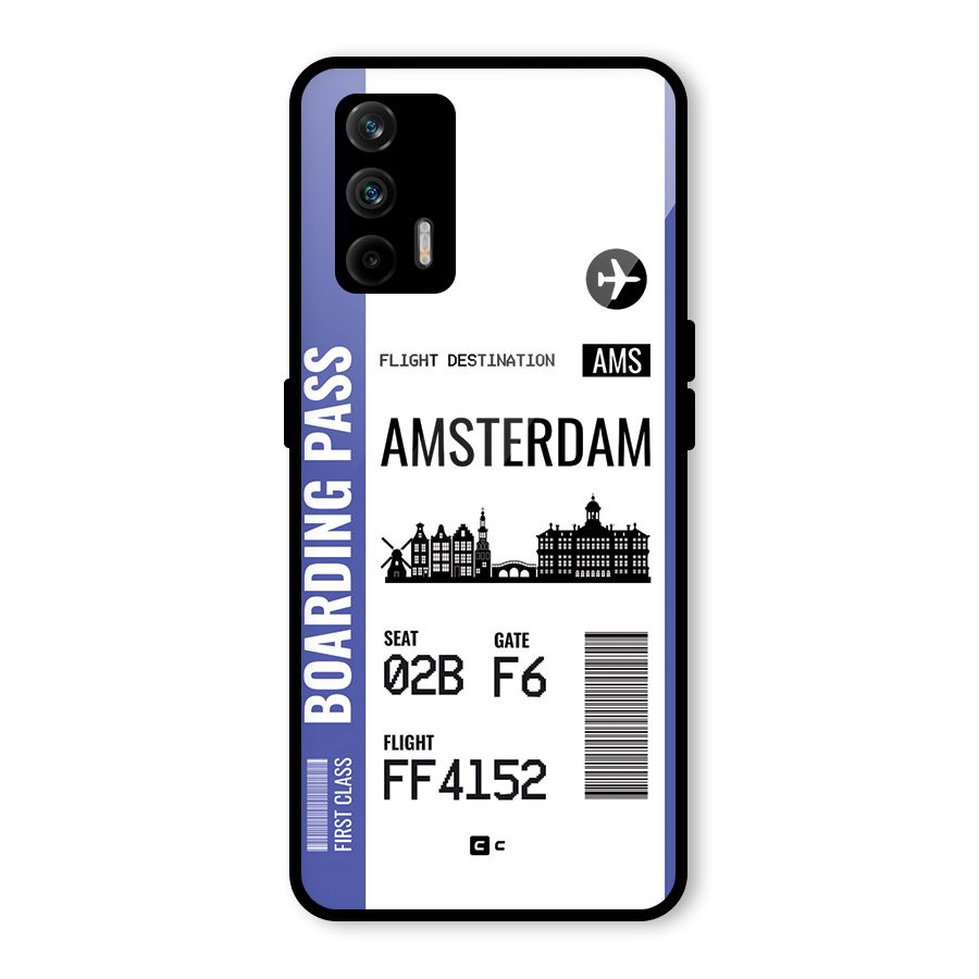 Amsterdam Boarding Pass Glass Back Case for Realme X7 Max