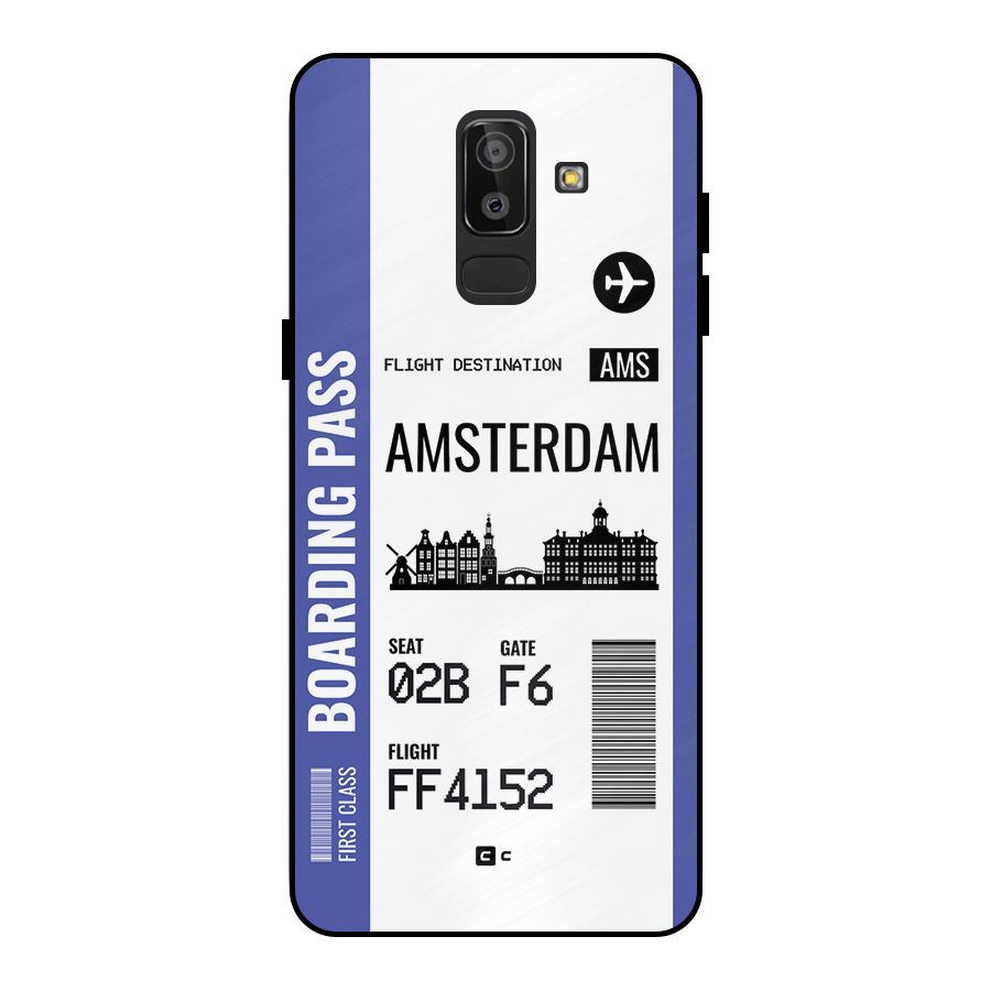 Amsterdam Boarding Pass Metal Back Case for Galaxy J8