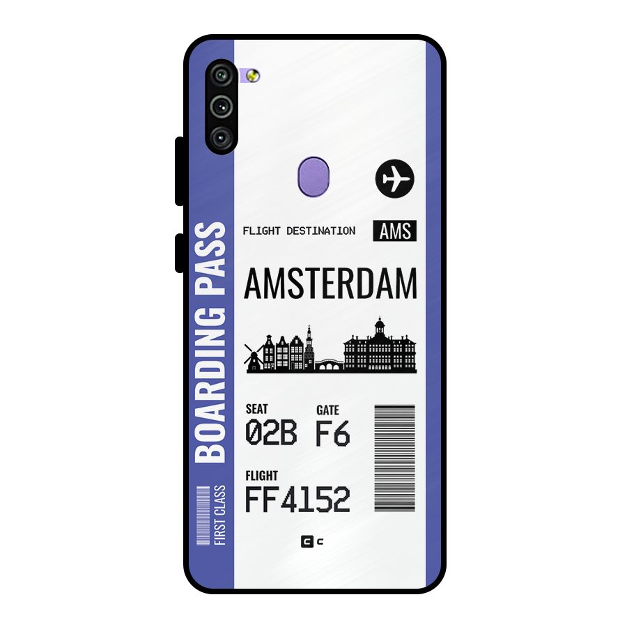 Amsterdam Boarding Pass Metal Back Case for Galaxy M11