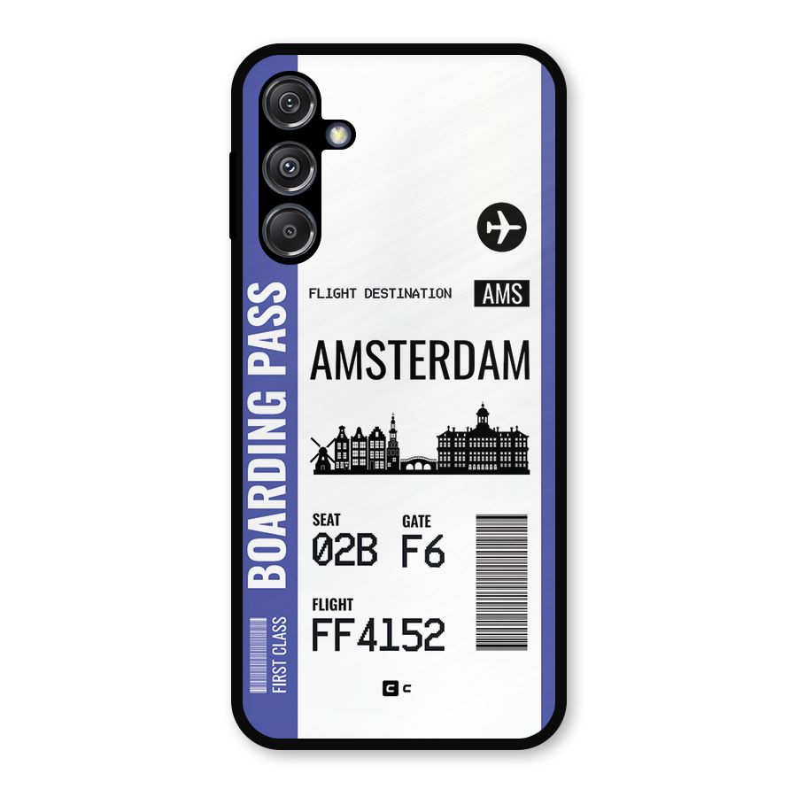 Amsterdam Boarding Pass Metal Back Case for Galaxy M34 5G