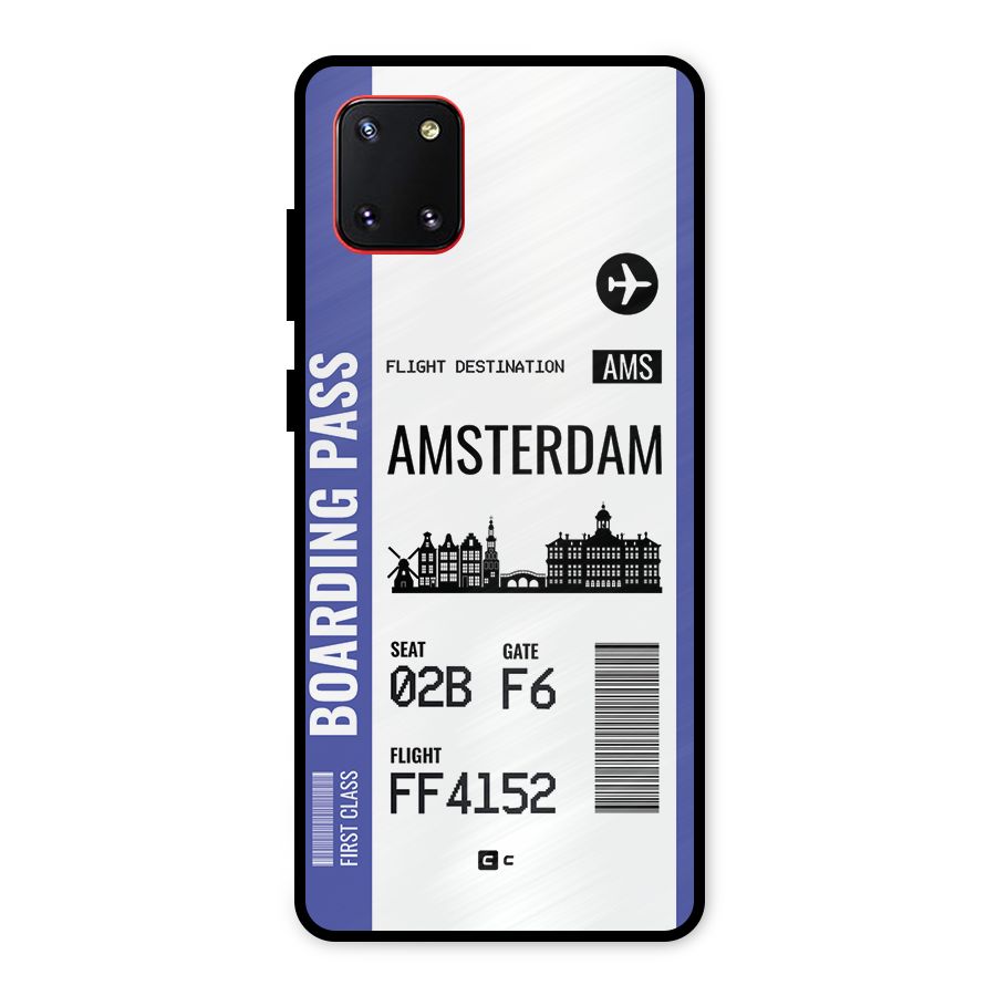 Amsterdam Boarding Pass Metal Back Case for Galaxy Note 10 Lite