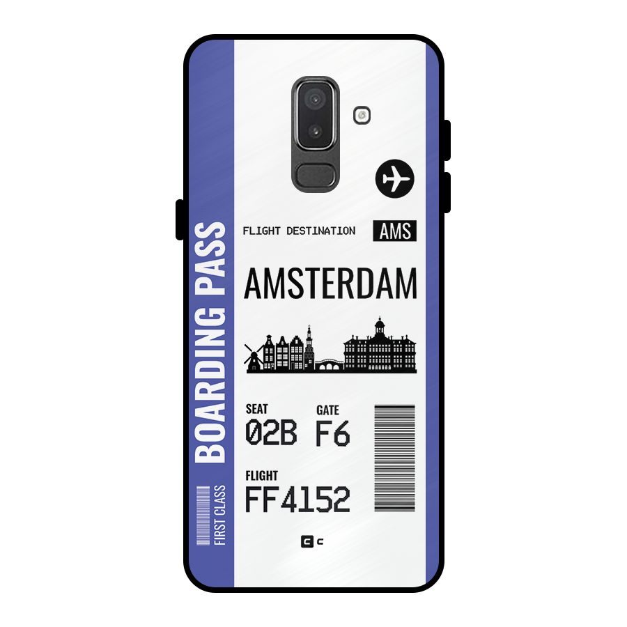 Amsterdam Boarding Pass Metal Back Case for Galaxy On8 (2018)