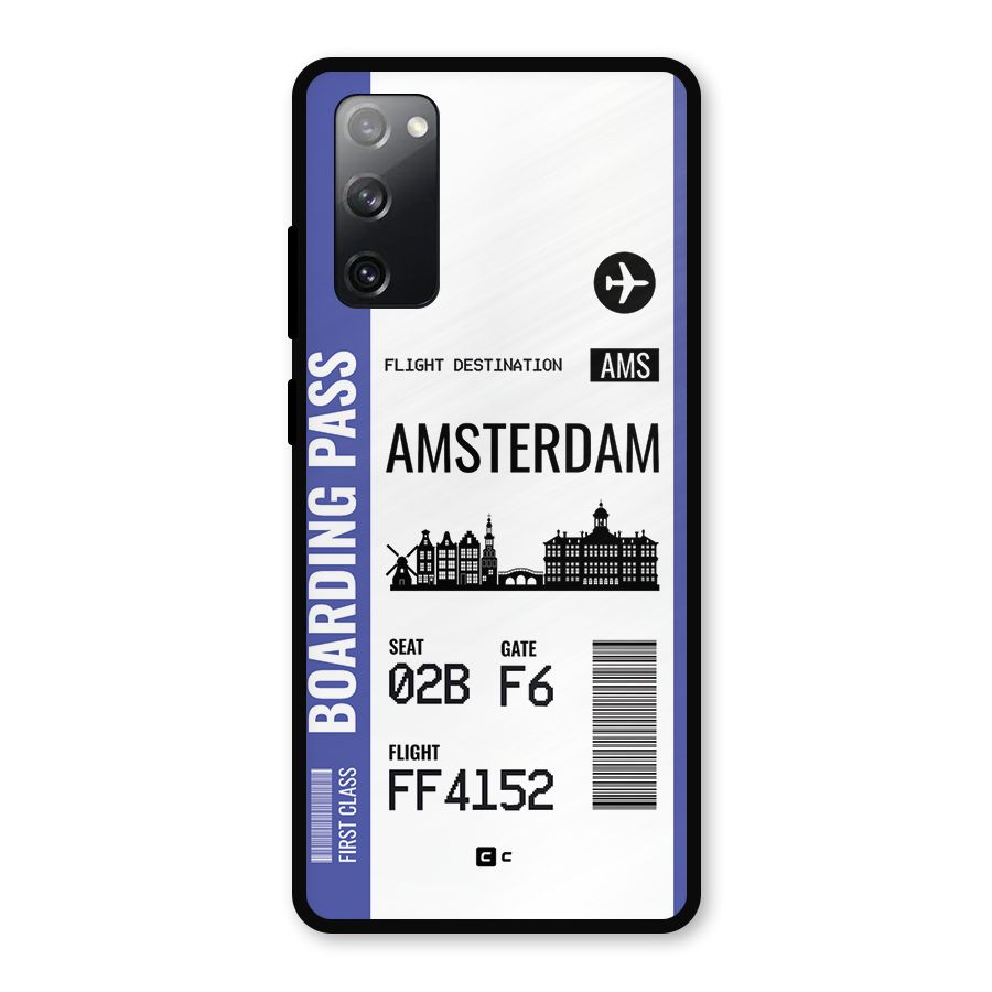 Amsterdam Boarding Pass Metal Back Case for Galaxy S20 FE 5G
