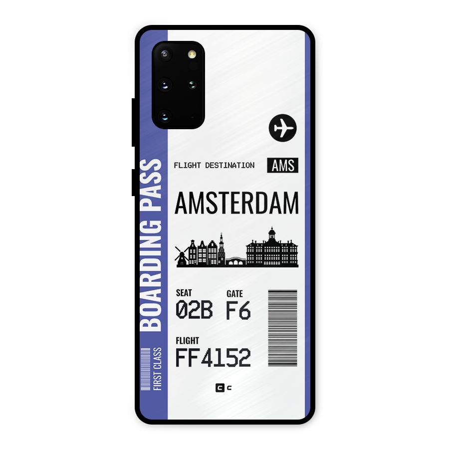 Amsterdam Boarding Pass Metal Back Case for Galaxy S20 Plus
