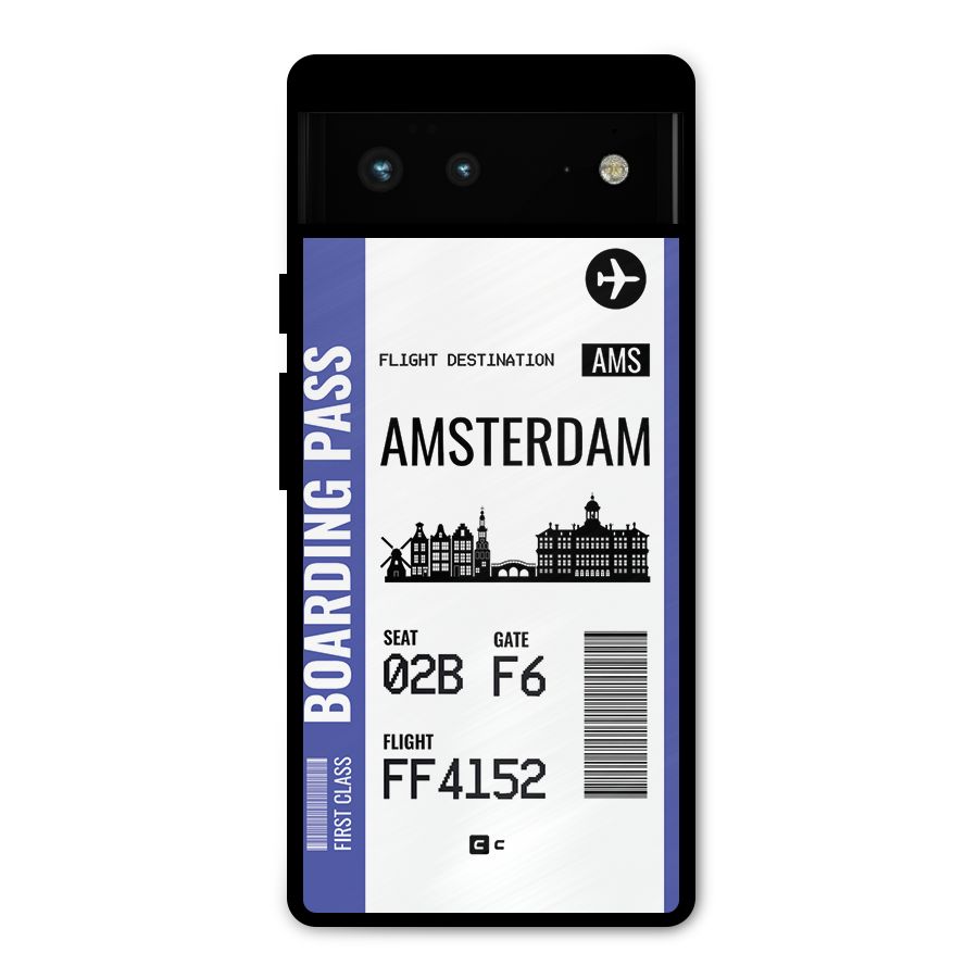 Amsterdam Boarding Pass Metal Back Case for Google Pixel 6