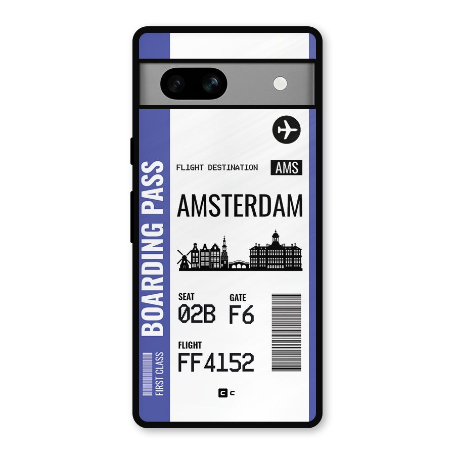 Amsterdam Boarding Pass Metal Back Case for Google Pixel 7a
