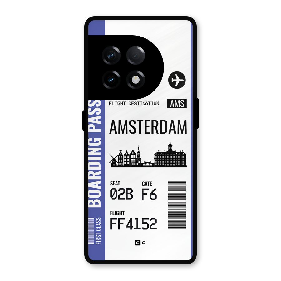 Amsterdam Boarding Pass Metal Back Case for OnePlus 11R