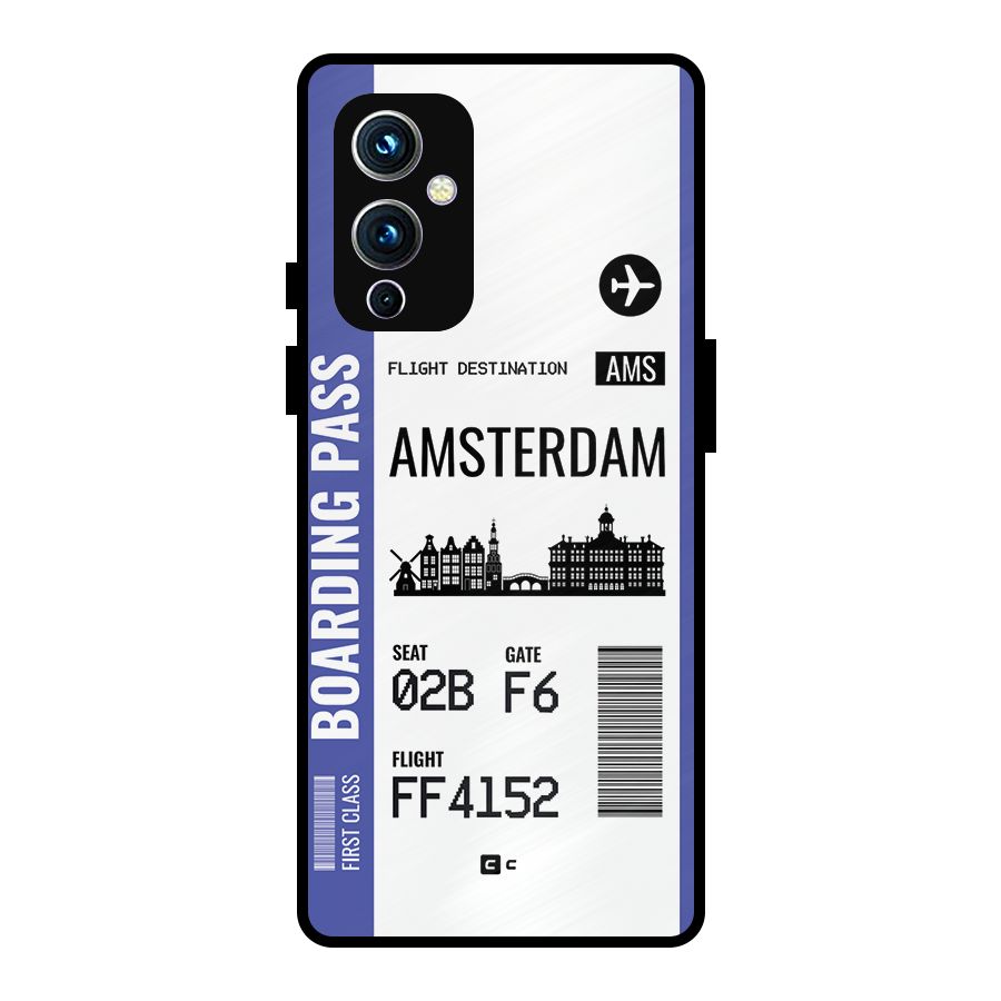 Amsterdam Boarding Pass Metal Back Case for OnePlus 9