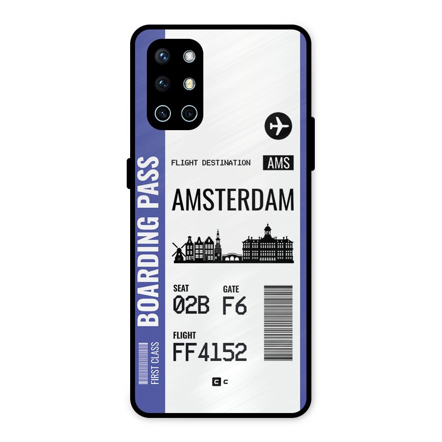 Amsterdam Boarding Pass Metal Back Case for OnePlus 9R