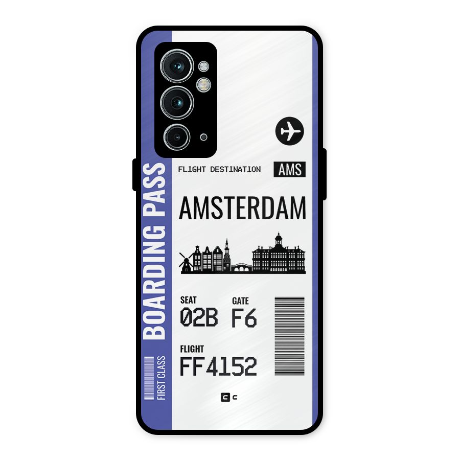 Amsterdam Boarding Pass Metal Back Case for OnePlus 9RT 5G