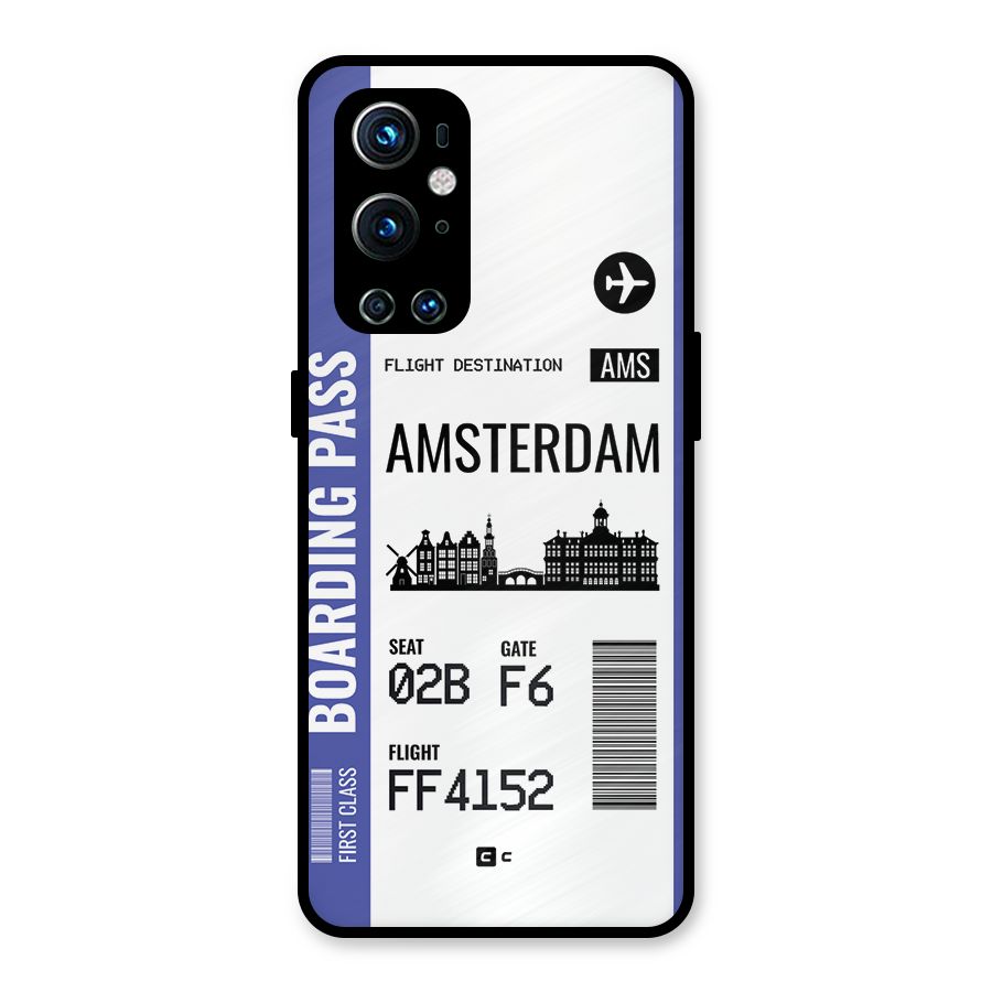 Amsterdam Boarding Pass Metal Back Case for OnePlus 9 Pro