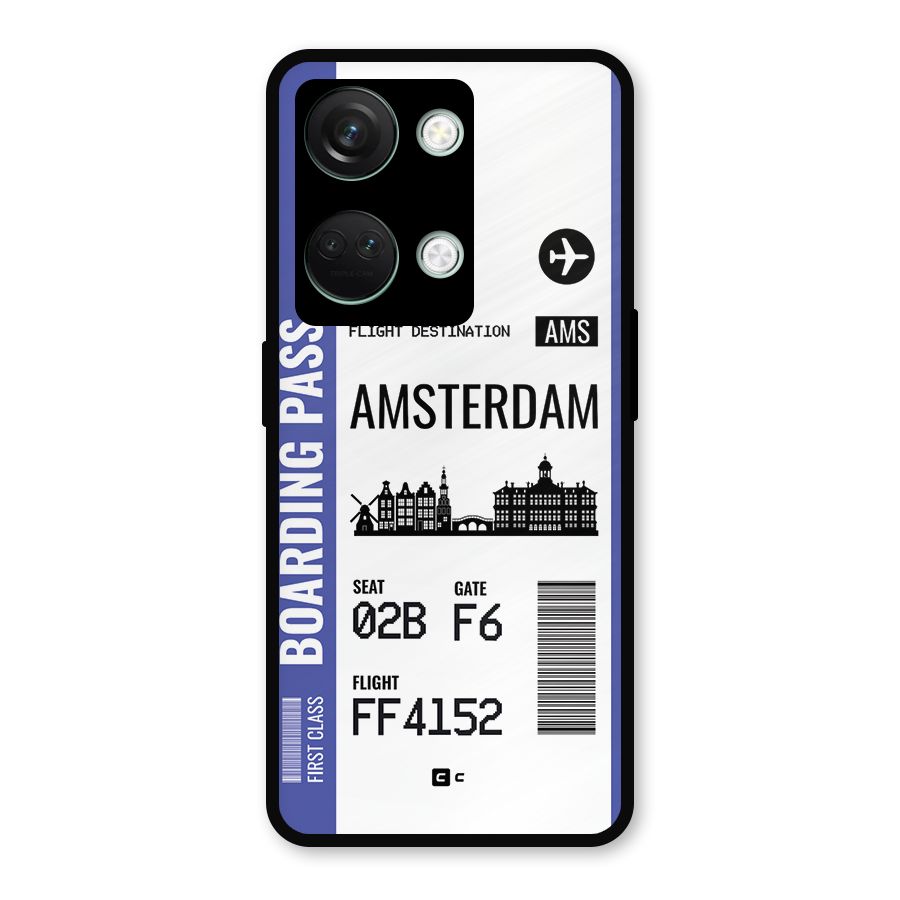 Amsterdam Boarding Pass Metal Back Case for OnePlus Nord 3