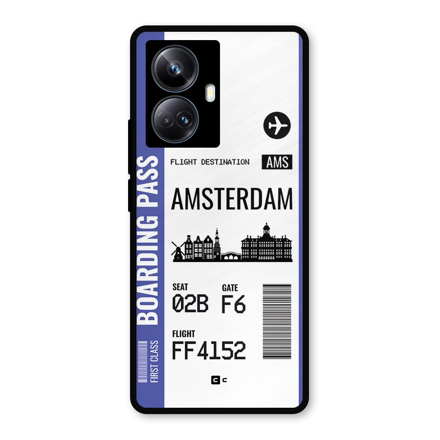 Amsterdam Boarding Pass Metal Back Case for Realme 10 Pro Plus