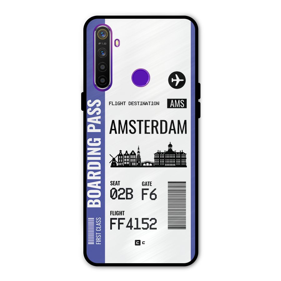 Amsterdam Boarding Pass Metal Back Case for Realme 5i