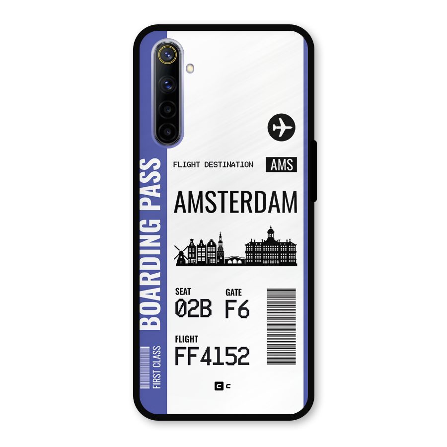 Amsterdam Boarding Pass Metal Back Case for Realme 6