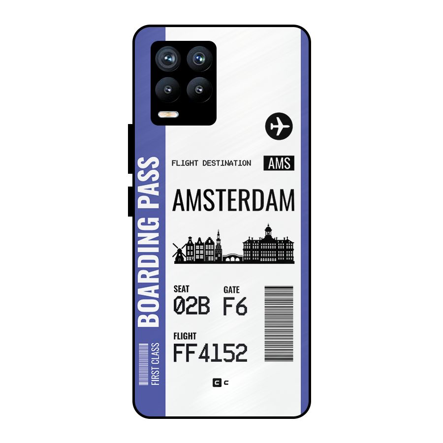 Amsterdam Boarding Pass Metal Back Case for Realme 8 Pro