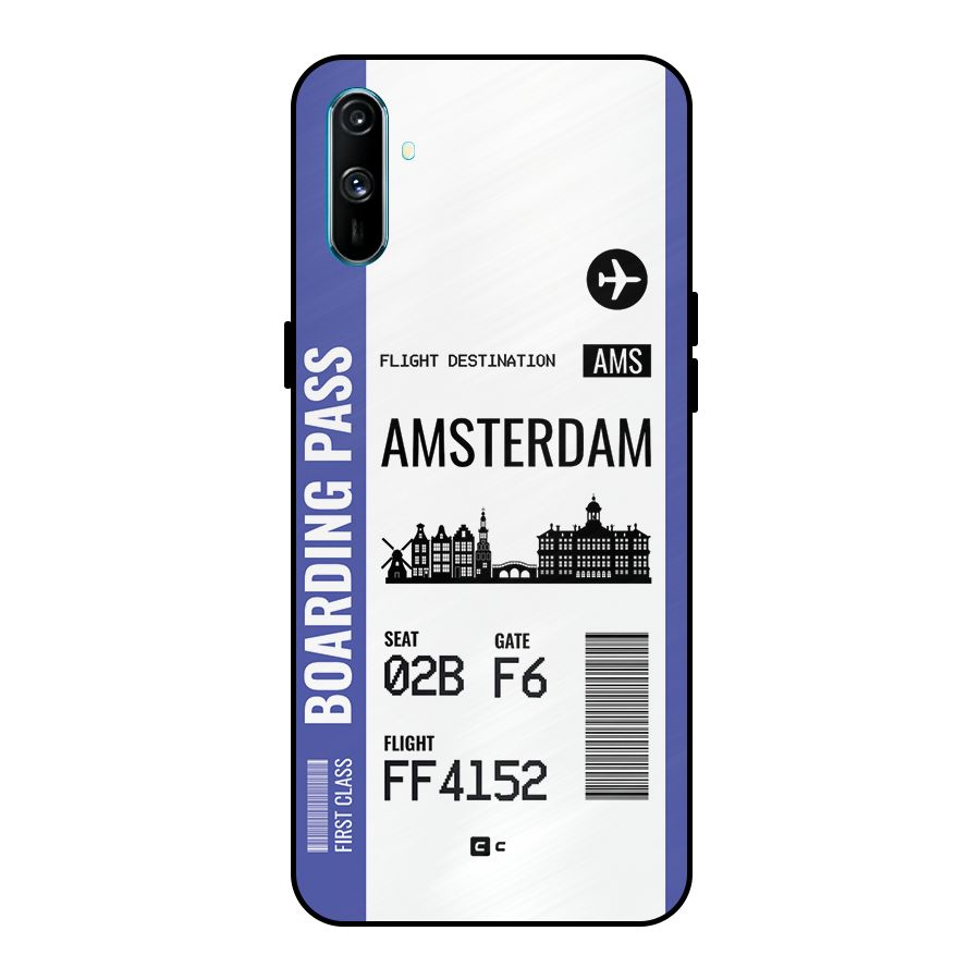Amsterdam Boarding Pass Metal Back Case for Realme C3