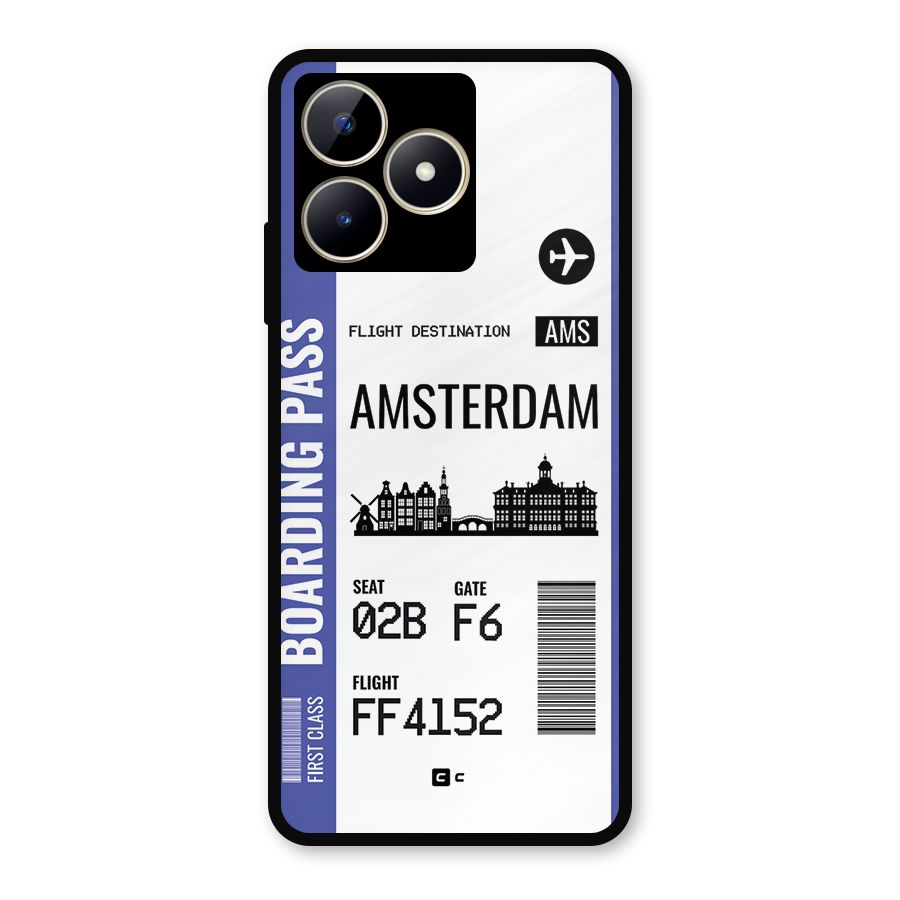 Amsterdam Boarding Pass Metal Back Case for Realme C53