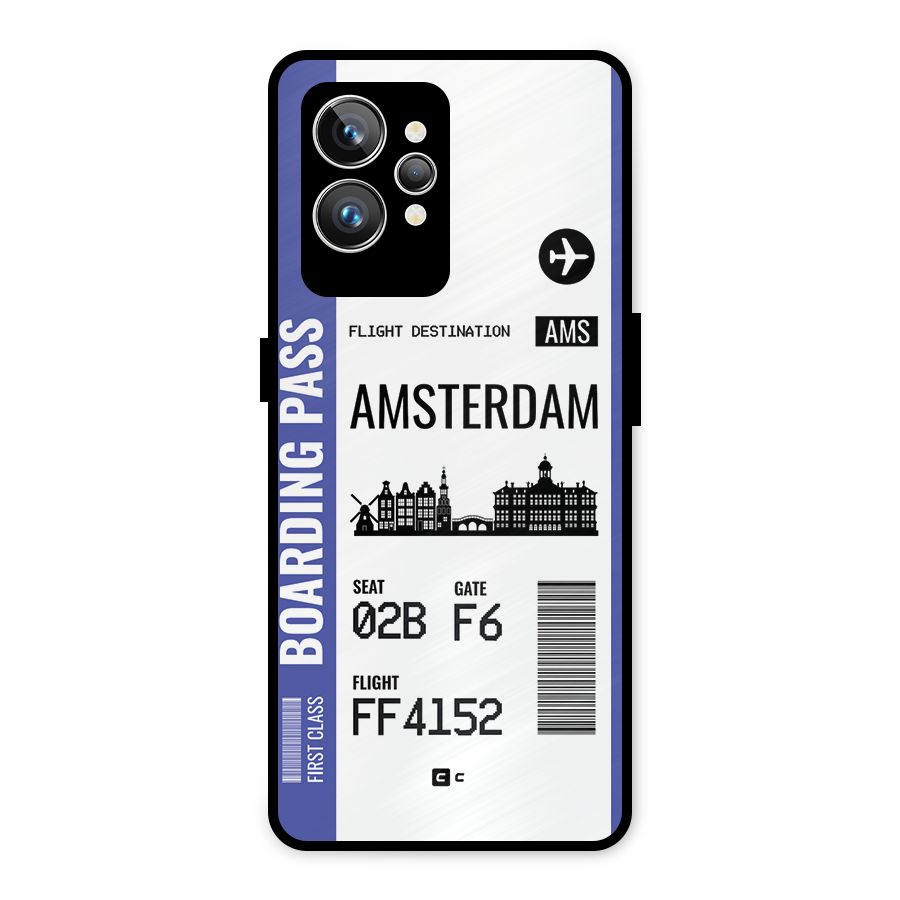 Amsterdam Boarding Pass Metal Back Case for Realme GT2 Pro