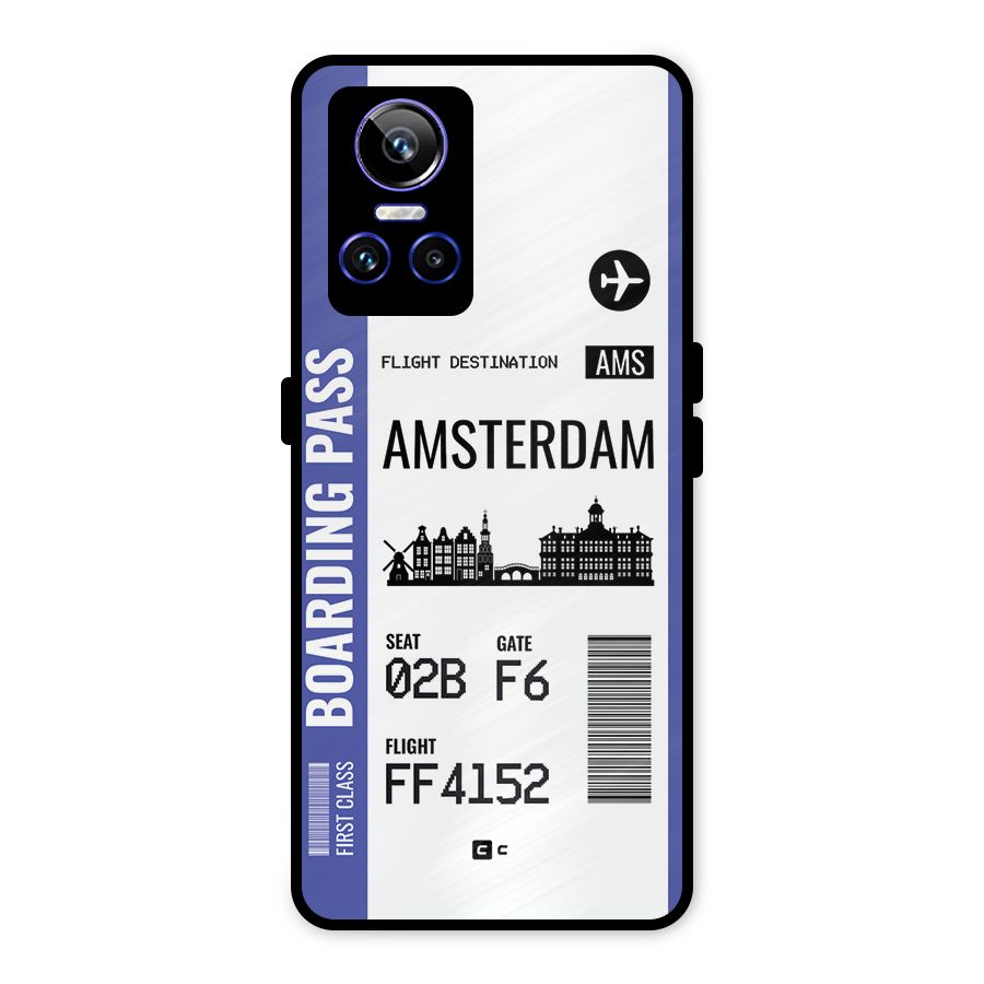 Amsterdam Boarding Pass Metal Back Case for Realme GT Neo 3