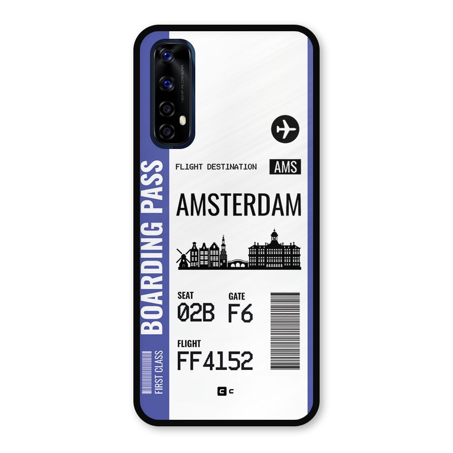 Amsterdam Boarding Pass Metal Back Case for Realme Narzo 20 Pro