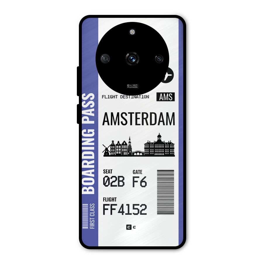 Amsterdam Boarding Pass Metal Back Case for Realme Narzo 60 5G