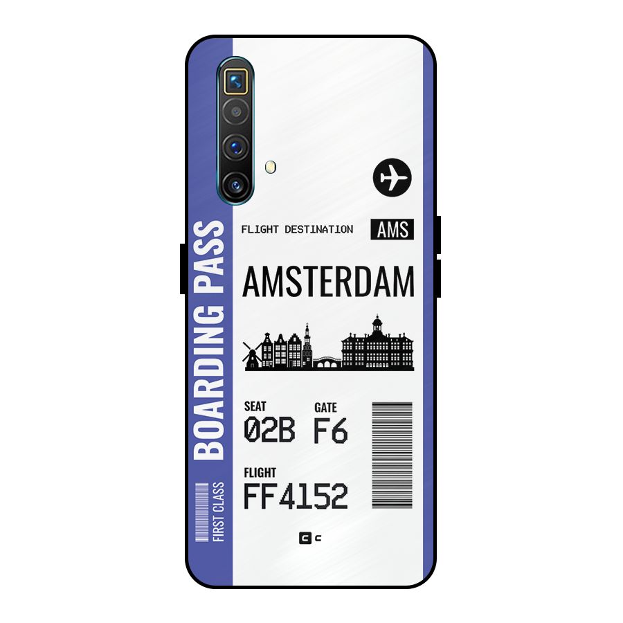 Amsterdam Boarding Pass Metal Back Case for Realme X3