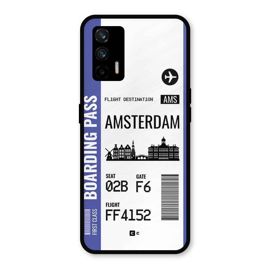 Amsterdam Boarding Pass Metal Back Case for Realme X7 Max