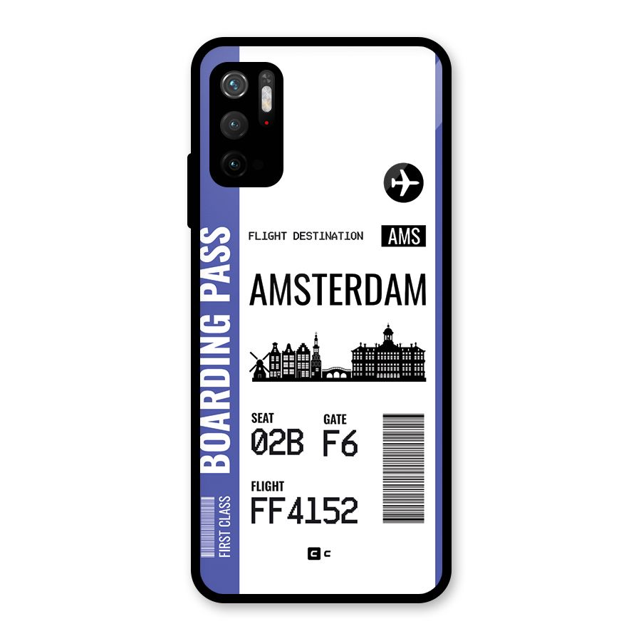 Amsterdam Boarding Pass Metal Back Case for Redmi Note 10T 5G