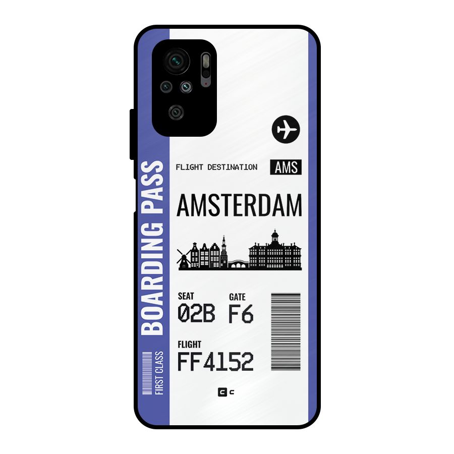 Amsterdam Boarding Pass Metal Back Case for Redmi Note 11 SE