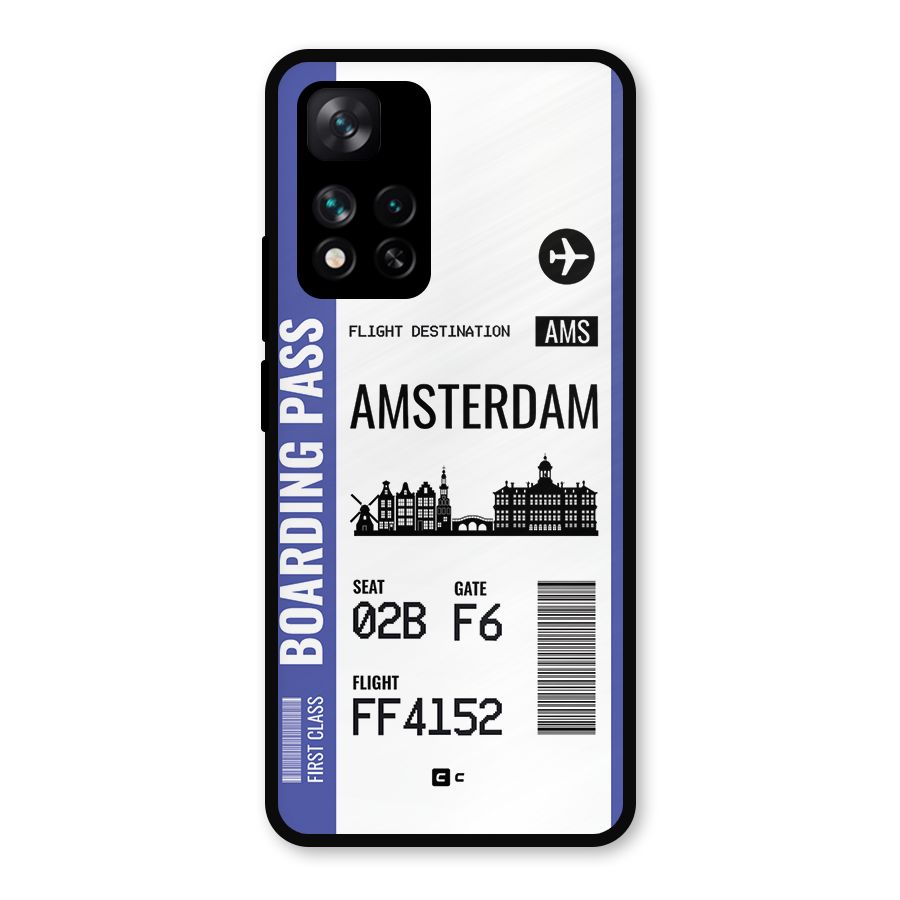 Amsterdam Boarding Pass Metal Back Case for Xiaomi 11i Hypercharge 5G
