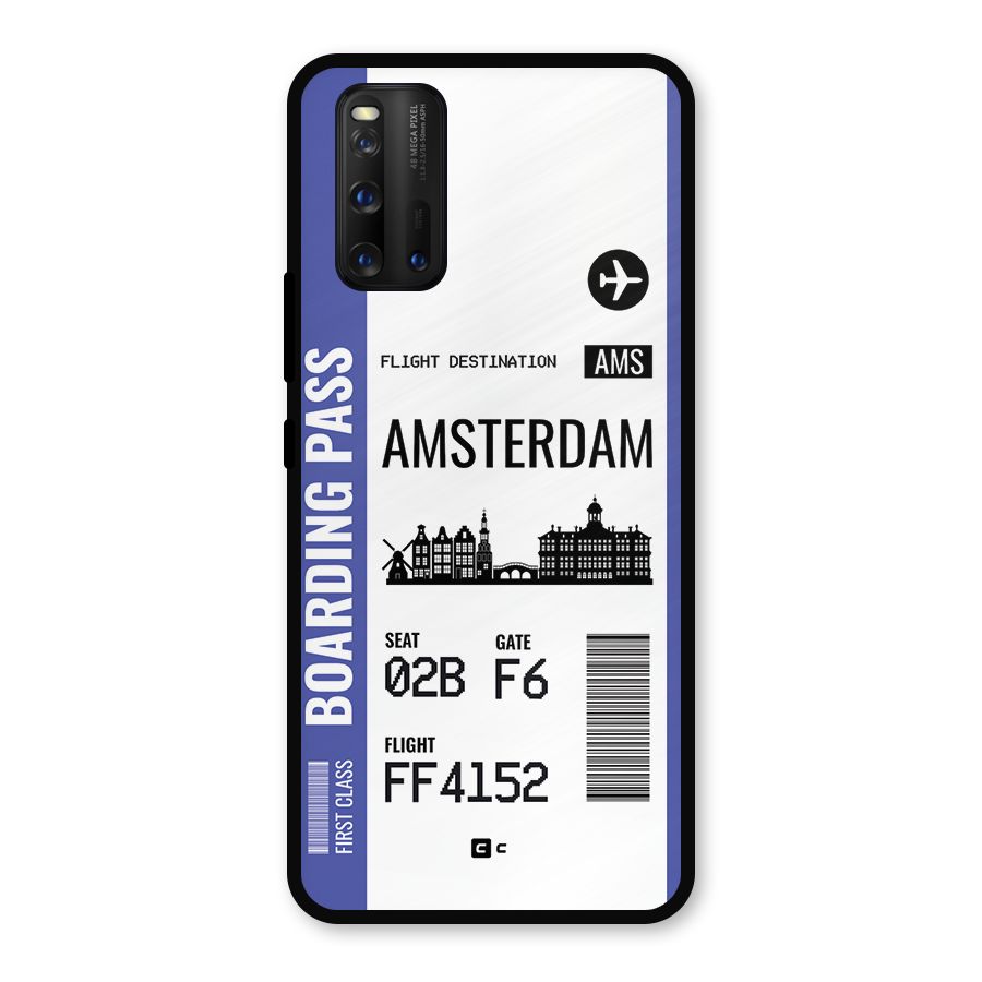 Amsterdam Boarding Pass Metal Back Case for iQOO 3