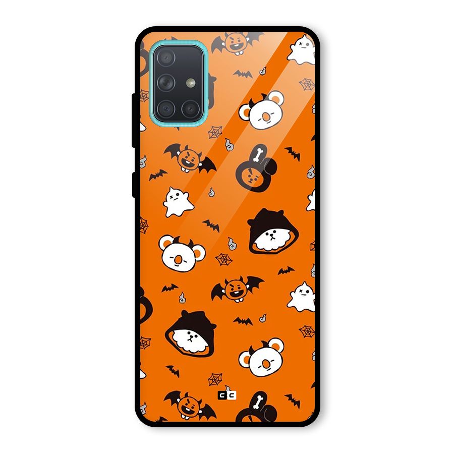Amuse Halloween Glass Back Case for Galaxy A71