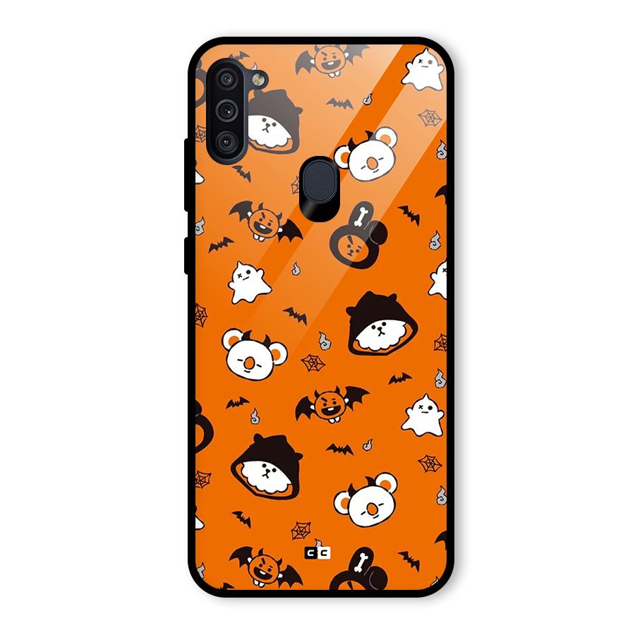 Amuse Halloween Glass Back Case for Galaxy M11