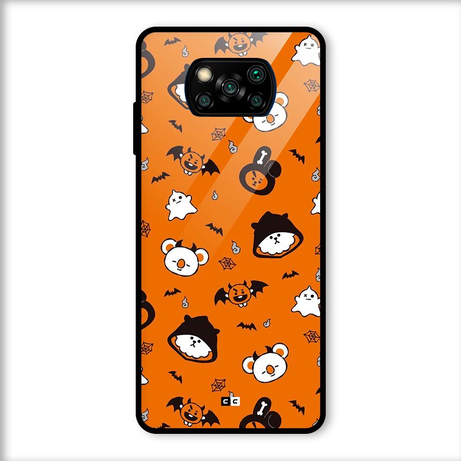 Amuse Halloween Glass Back Case for Poco X3