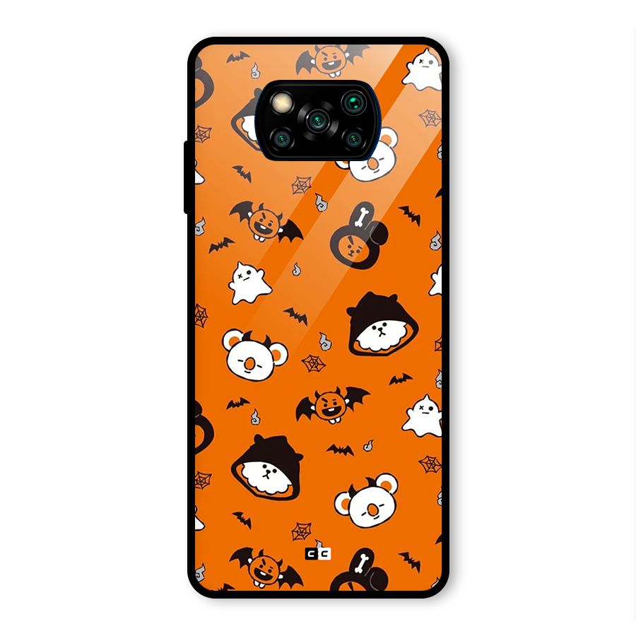 Amuse Halloween Glass Back Case for Poco X3 Pro