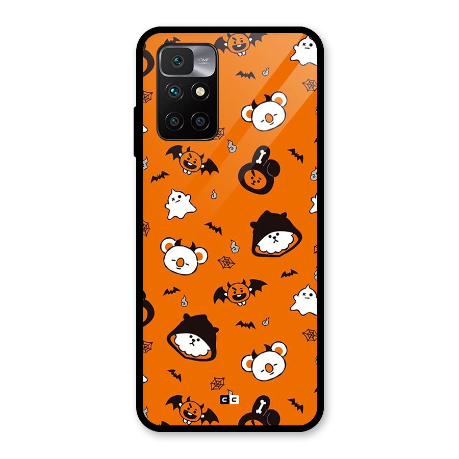 Amuse Halloween Glass Back Case for Redmi 10 Prime