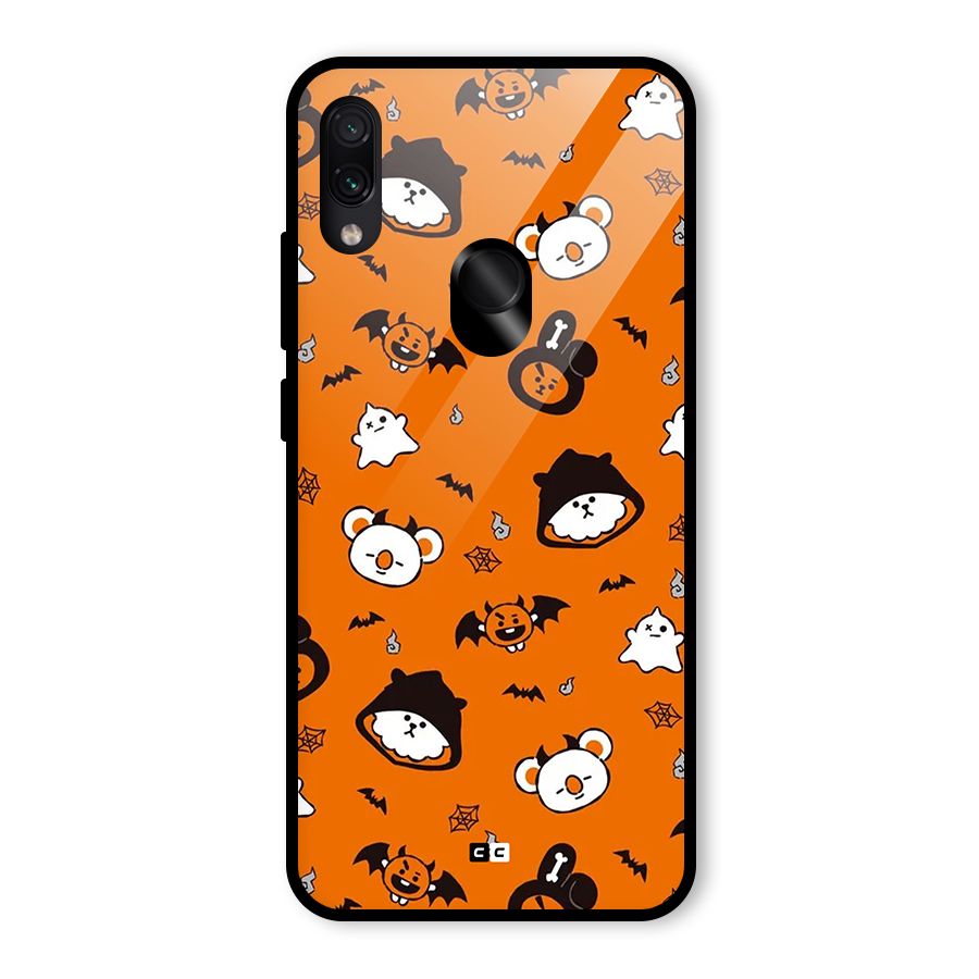 Amuse Halloween Glass Back Case for Redmi Note 7
