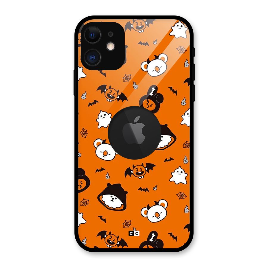 Amuse Halloween Glass Back Case for iPhone 11 Logo Cut