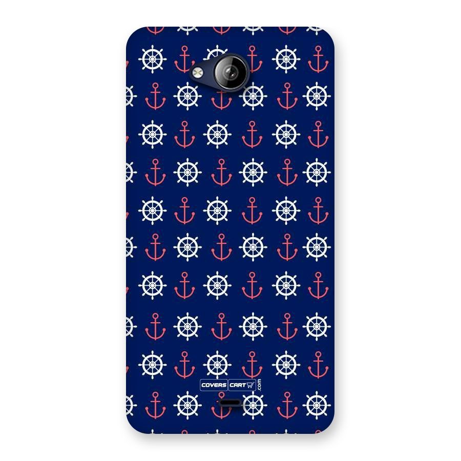 Anchor Pattern Blue Back Case for Canvas Play Q355