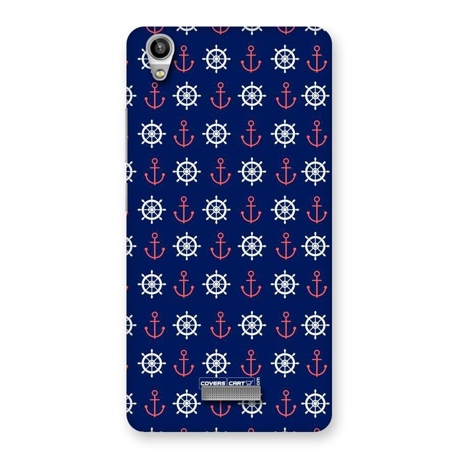 Anchor Pattern Blue Back Case for Lava-Pixel-V1